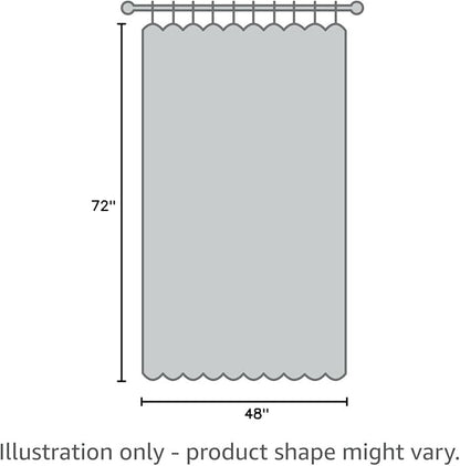 UFRIDAY Stall Shower Curtain Liner 48 x72 inches, Clear EVA Narrow Size 3D Cube Shower Liner with 2 Bottom Magnets, Water Resistant for Bathtubs, Semi Transparent