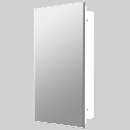 Bathroom Medicine Cabinet with 20x30 in Rectangular Beveled Frameless Mirror,Wall Mounted Mirror Cabinet for Bathroom Toilet Kitchen,Recess or Surface Mount,Already Assembly