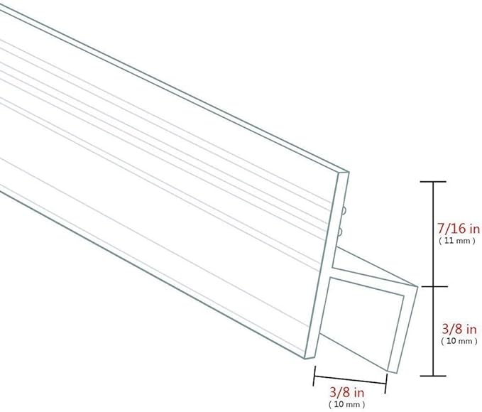 Shower Glass Door Seal Strip, 120 Inch Silicone Soft Shower Door Sweep to Stop Leaks, Frameless Seal Strip