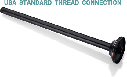 BESTILL 16 Inch Ceiling Mount Rain Shower Head Arm and Flange, Oil Rubbed Bronze