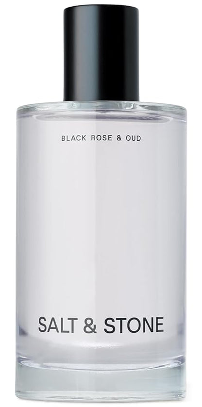 Salt & Stone Body Mist, Black Rose & Oud Scent, Skincare Infused Hair & Body Spray for Women and Men, Hydrating Fragrance with Glycerin and Red Algae, Vegan, Cruelty Free, 3.4 fl oz