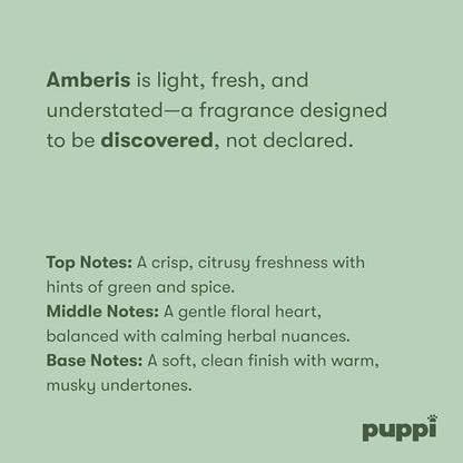 PUPPI Gentle Dog Shampoo (Amberis) | 15.5 fl oz. / 460 ml | Sulfate-Free Dog Wash | Enriched with Aloe Vera and Cucumber Extract | Hypoallergenic Dog Shampoo Sensitive Skin