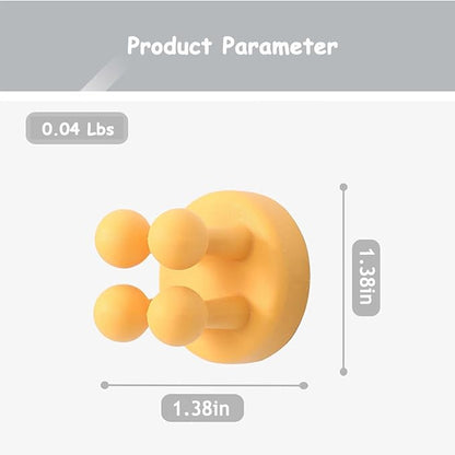 Silicone Toothbrush Holders for Bathrooms - 6 Pcs Yellow Wall Mounted Shower Razor Holder