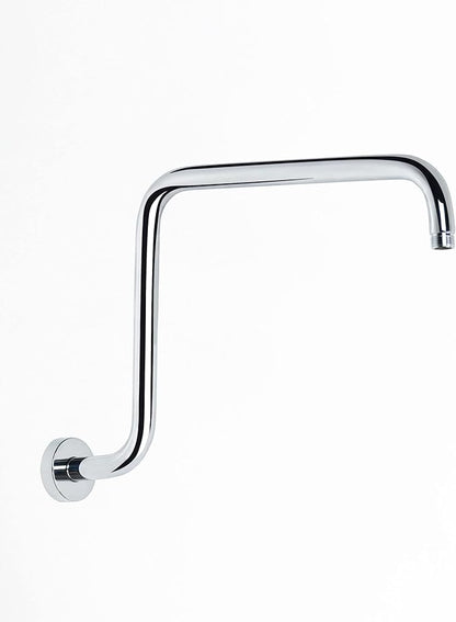 PHASAT S Shaped Shower Arm with Flange,High Rise Shower Head Extension Arm Chrome,PU9D02