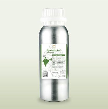 Spearmint Essential Oil - Direct from Essential Oils India - Steam Distilled - Aceite Esencial de Menta Verde for Aromatherapy, Massage, Diffuser, DIY Candle and Soap Making - 15ml