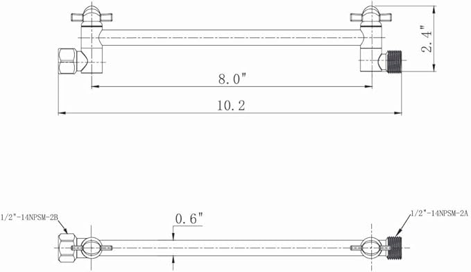 8 Inch Shower Head Extension Arm Matte Black.Solid Brass Adjustable Shower Arm Extension. Lower Or Raise Any Rain Or Handheld Showerhead To Your Height & Angle – Universal Connection