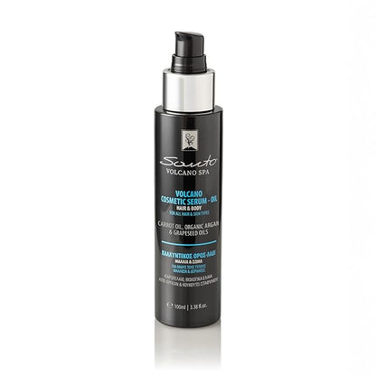 Volcano Cosmetic Serum 100ml – Hydrating & Anti-Aging Hair & Body Oil – Body Oil Restores Elasticity, Prevents Stretch Marks & Repairs Dry Hair and Skin