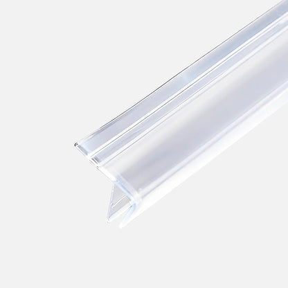 Shower Door Side Seal Strip,118 Inch F-Type Frameless Shower Door Seal, F-Type Shower Door Sweep for 3/8"(10mm) Thick Glass