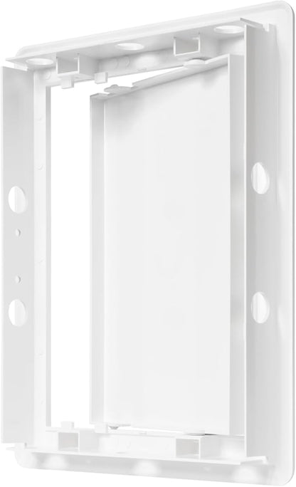 6" x 8" White Plastic Access Panel. Service Shaft Door Panel. Plumbing, Electricity, Heating, Alarm Wall Access Panel for Drywall. Bathroom Services Access Hole Cover. (6" x 8")