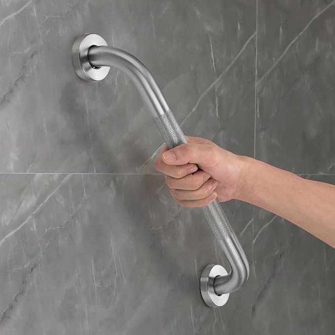 Grab Bars for Shower, 1 Pack 36-Inch Anti Slip Shower Handles for Elderly, Safety Shower Grab Bar, Stainless Steel Handicap Grab Bars for Bathroom,Toilet (Brushed Nickel, 1" Diameter)