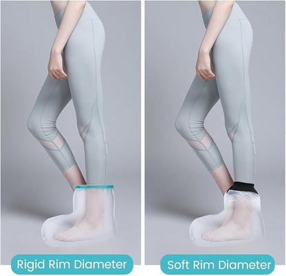 Cast Covers for Shower Leg, Waterproof Cast Cover for Showering, Cast Protector for Shower Leg Adult, Shower Boots for Foot after Surgery, Ankle, Foot (Diameter - 7.9")