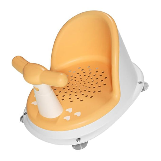 Generic Ergonomic Bath Seat with Anti-Slip Support for Newborns and PP TPE Material Sitting Bath Seat for Tub Safety and Comfort During Bathing Playing Feeding