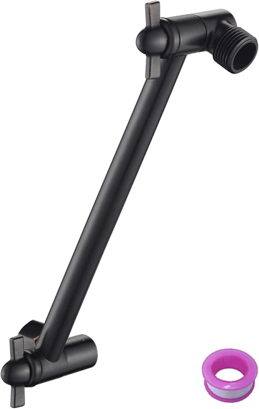 11 Inch Shower Head Extension Arm Oil Rubbed Bronze.Solid Brass Adjustable Shower Arm Extension. Lower Or Raise Any Rain Or Handheld Showerhead To Your Height & Angle – Universal Connection