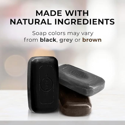O NATURALS 3-Pack Organic Soap Bar 4oz each Set - 100% Vegan Cold Process Body Wash Scented Premium Essential Handmade Soap - Natural Soaps for Men Women, Face, Body - African Black