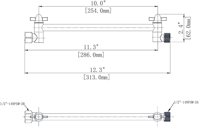 11 Inch Shower Head Extension Arm Oil Rubbed Bronze.Solid Brass Adjustable Shower Arm Extension. Lower Or Raise Any Rain Or Handheld Showerhead To Your Height & Angle – Universal Connection