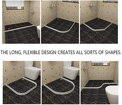 Duzzy 39 Inch Collapsible Shower Threshold Water Dam, Ideal for Wheelchair Accessible, Suitable for Accessibility ADA Handicap Showers
