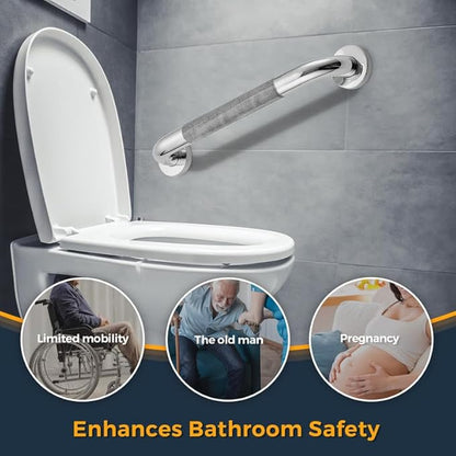 Grab Bars for Shower, 2 Pack 36-Inch Anti Slip Shower Handles for Elderly, Safety Shower Grab Bar, Stainless Steel Handicap Grab Bars for Bathroom (Polished Nickel 1" Diameter)