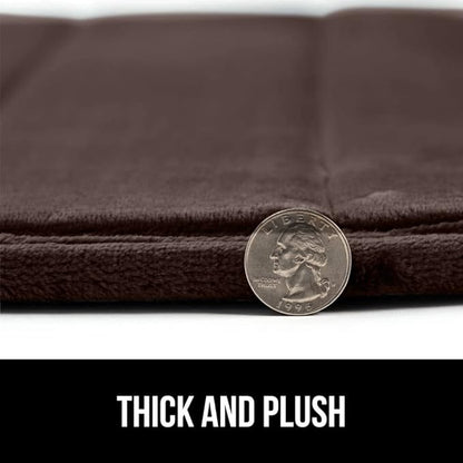 GORILLA GRIP Memory Foam Bath Mat, Soft Absorbent US Designed Bathroom Rug, Gripping Dots Machine Washable Bathmat, Cushioned Floor Mats, Shower Sink Rugs Room Décor Accessories, 36x24 Brown
