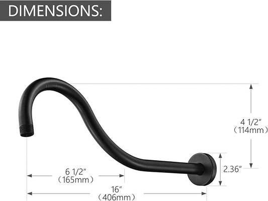High-end Wall Mounted Extention High Arc Anti-corrosion Shower Arc（Made of Solid Brass) for RP61273-RB 16-inch, Venetian Bronze