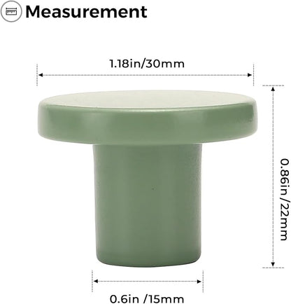 Ravinte 25 Pack Cabinet Knobs Light Green Kitchen Cabinet Knobs Round Dresser Drawer Pulls Closet Door Pulls 1-1/5 Inch