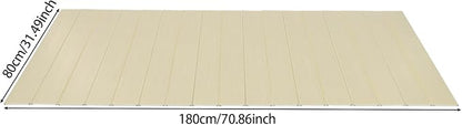 Foldable Bathtub Tray - 70.8" x 31.5" Folding Bathtub Cover - Dustproof PVC Shutter Bath Lid Insulation Panel for Bath Tub Home Bathtubs SPA, 11lbs Capacity, Yellow