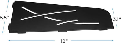 FerdY 2-Pack 12" Matte Black Recessed Corner Shower Shelf, for Tiled Bathroom Walls, 304 Stainless Steel Floating Shelf, Shower Caddy Storage Shelves, No Drilling Required, Trapezoidal