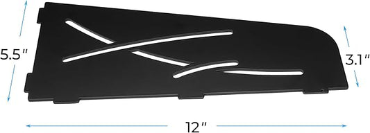 FerdY 2-Pack 12" Matte Black Recessed Corner Shower Shelf, for Tiled Bathroom Walls, 304 Stainless Steel Floating Shelf, Shower Caddy Storage Shelves, No Drilling Required, Trapezoidal