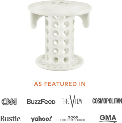 SinkShroom The Revolutionary Sink Drain Protector Hair Catcher/Strainer/Snare, White