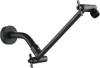 Shower Head Arm, Adjustable Shower Extension Arm for Rain Showerheads, Angle & Height Adjustable Shower Head Extender Arm, G1/2 Universal Connector, Easy to Install (Oil Rubbed Bronze, 10 Inch)