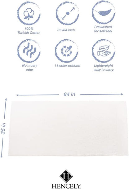 Hencely Bath Sheet Set of 2 - (35x64 Inches) - Luxury Extra Large Oversized Towels, 100% Cotton - Quick Dry, Highly Absorbent, Super Soft - Ideal for Spa, Hotel, Bathroom - (Bath Sheets 2 Pack, Ivory)