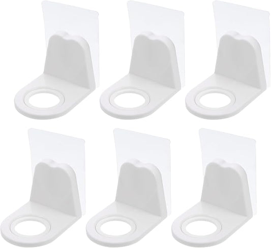 10Pcs Adhesive Hanging Storage Rack Wall-Mounted Shower Gel Bottle Holder Multi-Purpose Bathroom Hook Rack for Shower Accessories Organizer