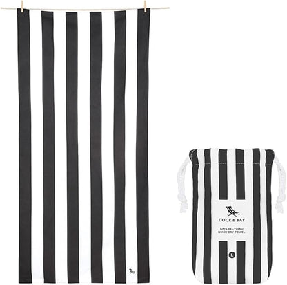 Dock & Bay Beach Towel - Quick Dry, Sand Free - Compact, Lightweight - 100% Recycled - Includes Bag - Set of 4 - Blue Hues, Extra Large (200x90cm, 78x35)