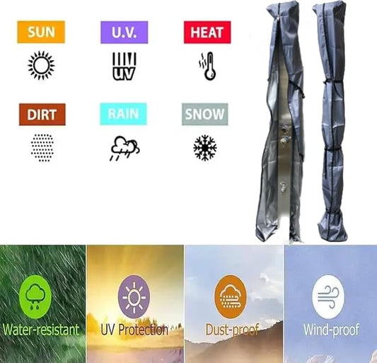 High Quality Insulated Cover for Freestanding Outdoor Showers, Waterproof, Dustproof, Wind-Resistant, Sunlight-Resistant, Snow-Resistant. Suits Most Models, Outdoors Solar Shower 600D Oxford Fabric