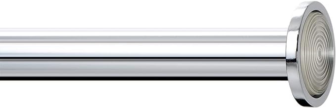 Ivilon Tension Curtain Rod - Spring Tension Rod for Windows or Shower, 24 to 36 Inch. Chrome