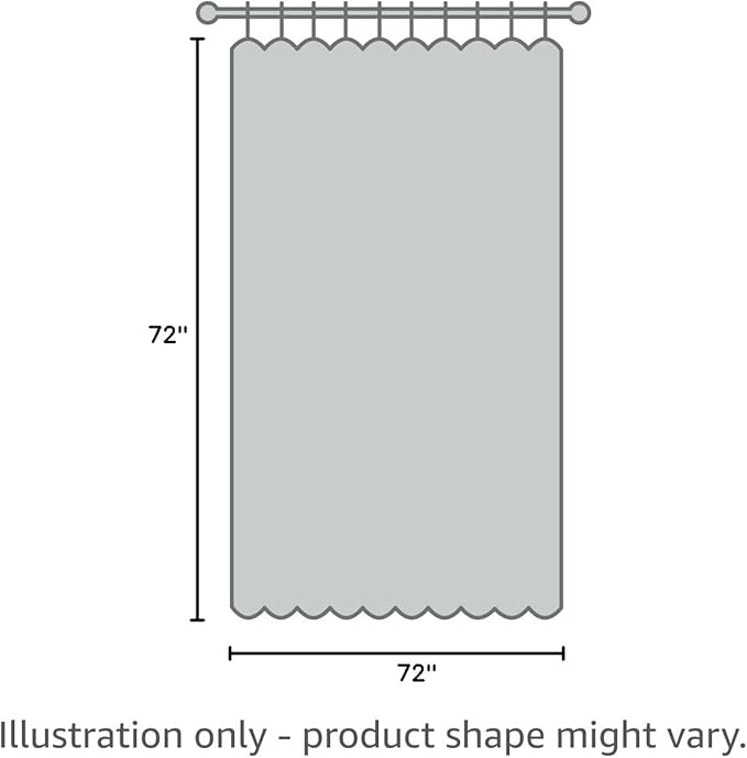 Gibelle Moonlight Blue Shower Curtain, Waffle Weave Textured Fabric Shower Curtain for Bathroom - Soft Cloth & Hotel Spa Luxury, Water Repellent, Machine Washable, 72X72, Moonlight Blue