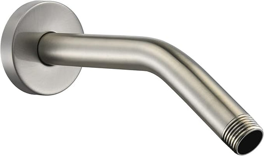123815BN Replacement For Moen 8 Inches Anti-leakage Ceiling Wall Mounted Bend Accessories-Basic Shower Arm and Flanged,Made of Solid Brass,Brushed Nickel