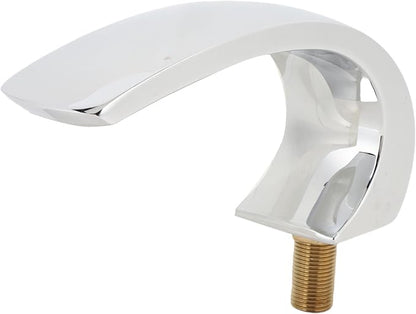 Asixxsix Waterfall Tub Spout, Rounded Curve Wall Mount Tub Filler G1/2 Male Thread Easy Installation Bathroom Tub Faucet Replacement for Spas Massage Bathtubs Regular Bathtubs