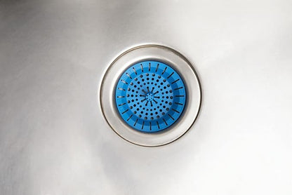 Kitchen Sink Strainer 3.25" - Dripsie Anti-Clog Food Catcher, Flexible Drain Basket, Dishwasher Safe, Standard Fit, Made in USA(1-Pack Blue)
