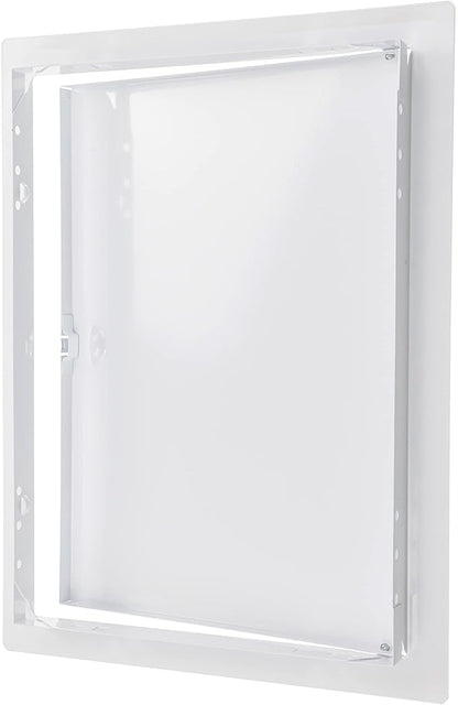 10" x 14" White Metal Access Panel. Service Shaft Door Panel. Plumbing, Electricity, Heating, Alarm Wall Access Panel for Drywall. Bathroom Services Access Hole Cover.