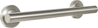 Lava Odoro Shower Grab Bar, Modern Stainless Steel Handicap Grab Bar for Bathtubs and Showers, Shower Safety Bar for Seniors Disabled, ADA-Compliant (Brushed Nickel, 12 Inch)