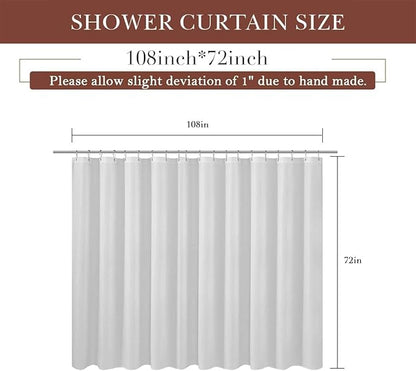 zokyer Clawfoot Tub Shower Curtain Wrap Around 108x72 Inch Extra Wide Oval Claw Foot Clear Liner Round Translucent Transparent Bathroom Decor PEVA Vinyl Hook 18 Pack