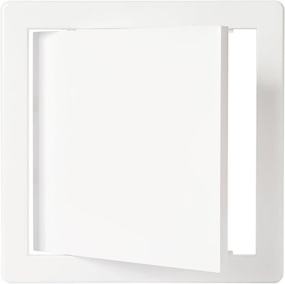 8" x 8" White Plastic Access Panel. Service Shaft Door Panel. Plumbing, Electricity, Heating, Alarm Wall Access Panel for Drywall. Bathroom Services Access Hole Cover. (8" x 8")