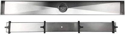 Neodrain 36-Inch Linear Shower Drain with Tile Insert Grate,Brushed 304 Stainless Steel Rectangle Shower Floor Drain, Linear Drain with Leveling Feet, Hair Strainer