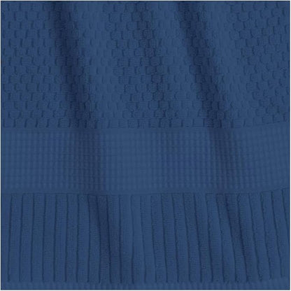 NY Loft 100% Cotton 2 Pack Bath Sheet Towel Set | Super Soft & Absorbent Quick-Dry Oversize Bath Towels |Textured and Durable Cotton | Navy Blue