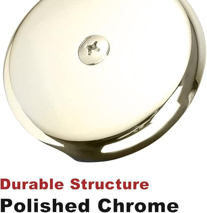 Single Hole Bathtub Drain Overflow Plate - Overflow Drain Cover | Tub Drain Cover with Three Matching Screws/Bathtub Overflow Drain Cover with Adapter (Brushed Nickel)
