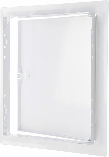 8" x 10" White Metal Access Door. Shaft Door Panel for Plumbing, Electricity, Heating, Alarm. Bathroom Access Hole Cover