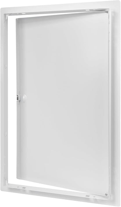 12" x 20" White Metal Access Panel. Service Shaft Door Panel. Plumbing, Electricity, Heating, Alarm Wall Access Panel for Drywall. Bathroom Services Access Hole Cover.