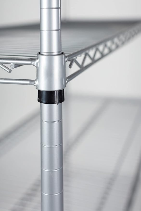 Omega 36" Deep x 36" Wide x 54" High 3 Tier Gray Starter Shelving Unit
