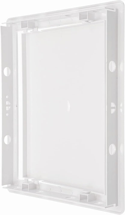 8" x 10" White Plastic Access Panel. Service Shaft Door Panel. Plumbing, Electricity, Heating, Alarm Wall Access Panel for Drywall. Bathroom Services Access Hole Cover.