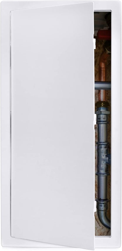 Plumbing Access Panel for Drywall 14 x 29 Inch Plastic Access Door Removable Wall Access Panel Ceiling Reinforced Hinged Durable White